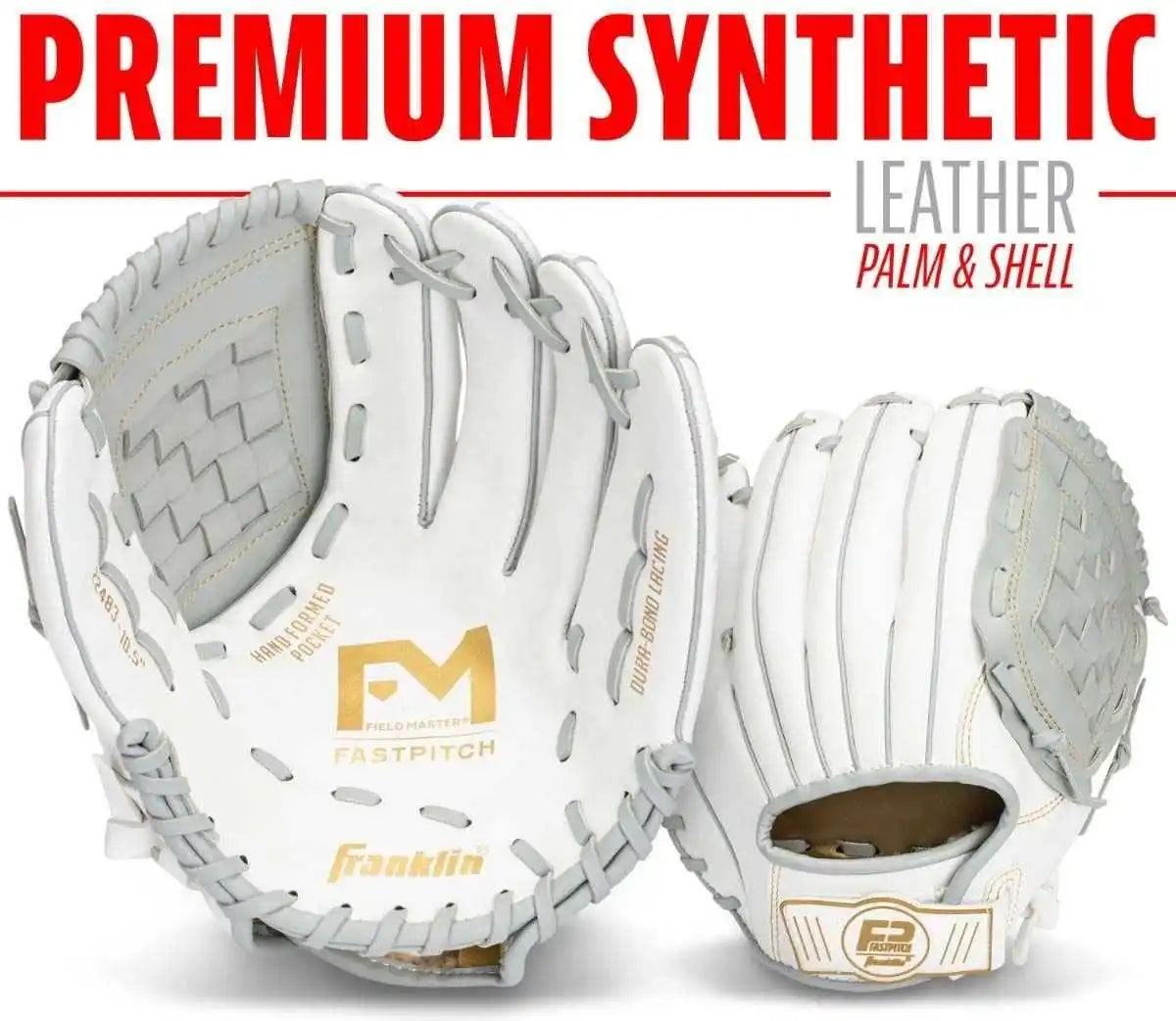 Franklin Field Master 12.00’’ Fastpitch Utility Glove - White Gray