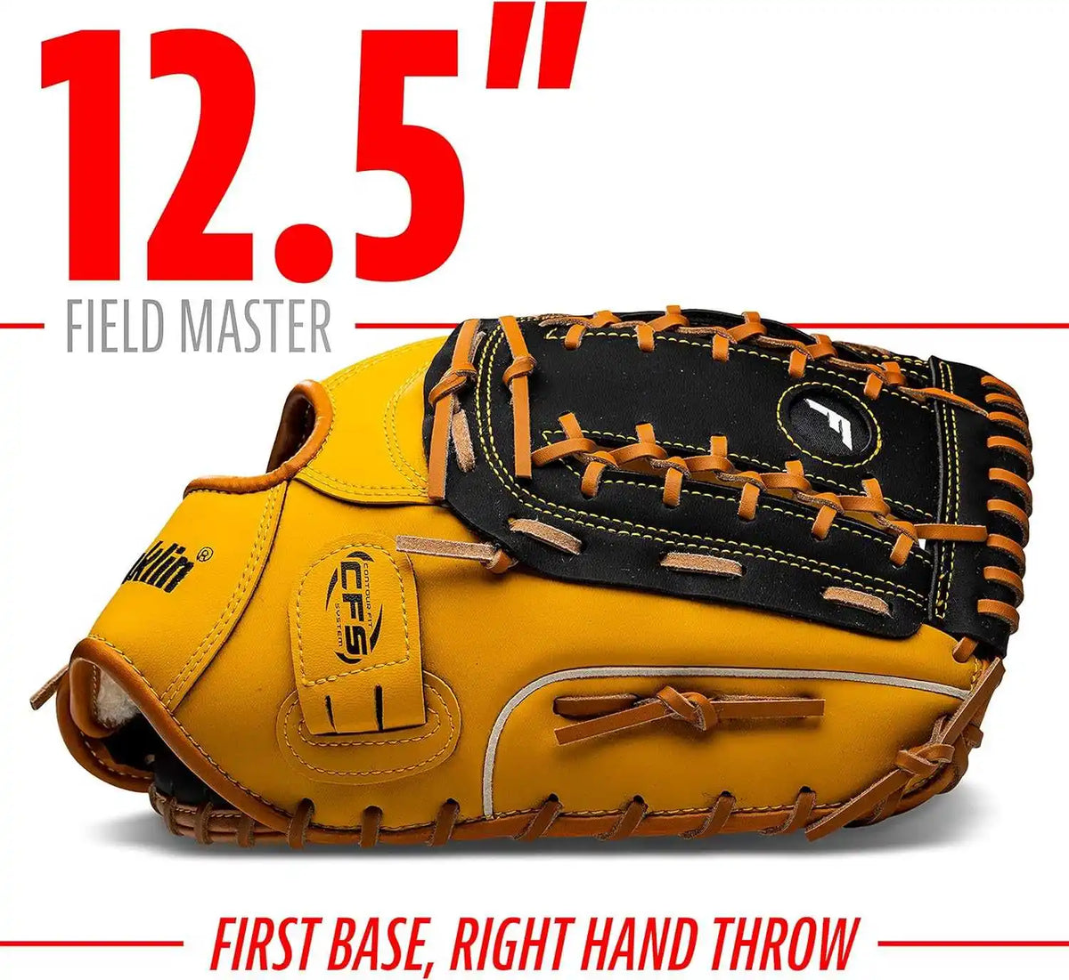 Franklin Field Master 12.50’’ 1st Base Mitt - Tan Black - Right Throw