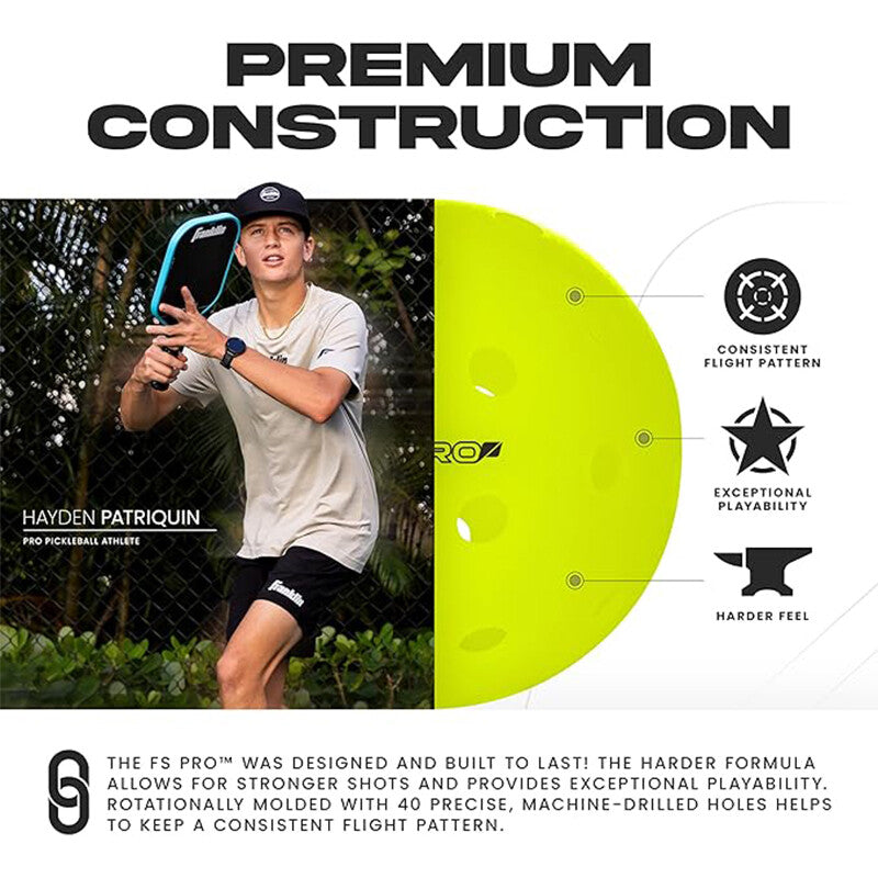 Franklin Fs Pro Outdoor Pickleballs (4x) - Yel / Os