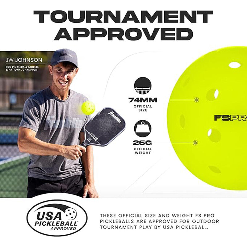 Franklin Fs Pro Outdoor Pickleballs (4x) - Yel / Os