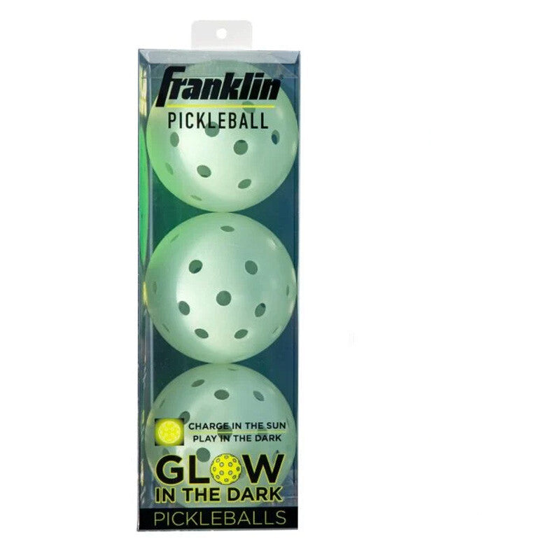 Franklin Glow in the Dark Outdoor Pickleballs 3x - Green - HIT a Double