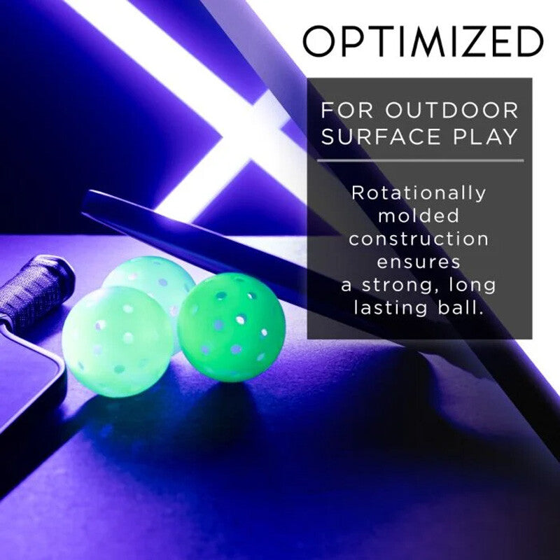 Franklin Glow in the Dark Outdoor Pickleballs (3x) - Grn / Os