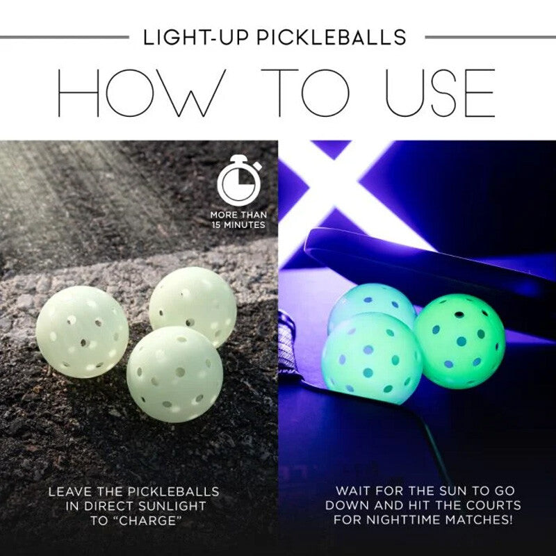 Franklin Glow in the Dark Outdoor Pickleballs (3x) - Grn / Os