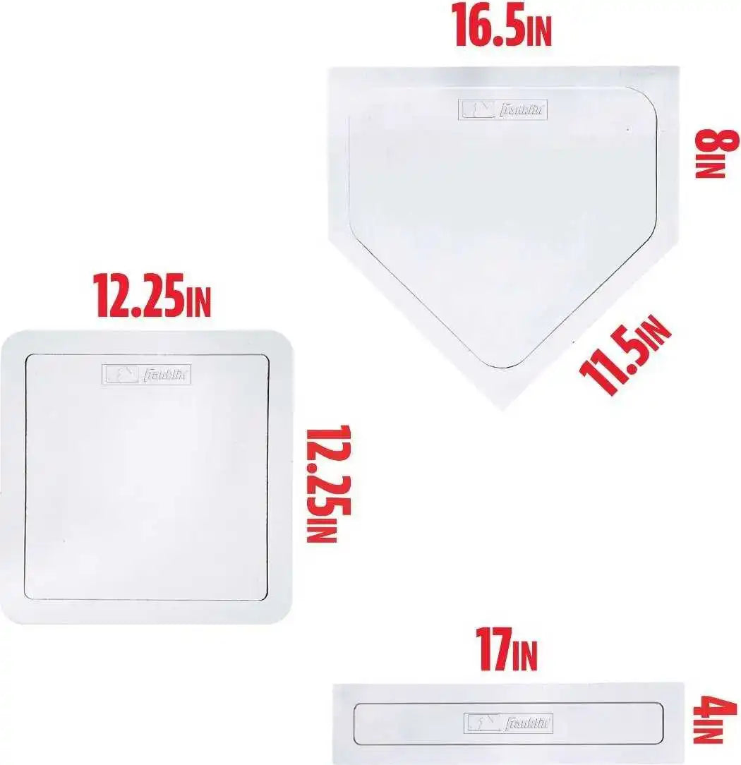 Franklin Mlb 5pc Throw Down Rubber Base Set - White
