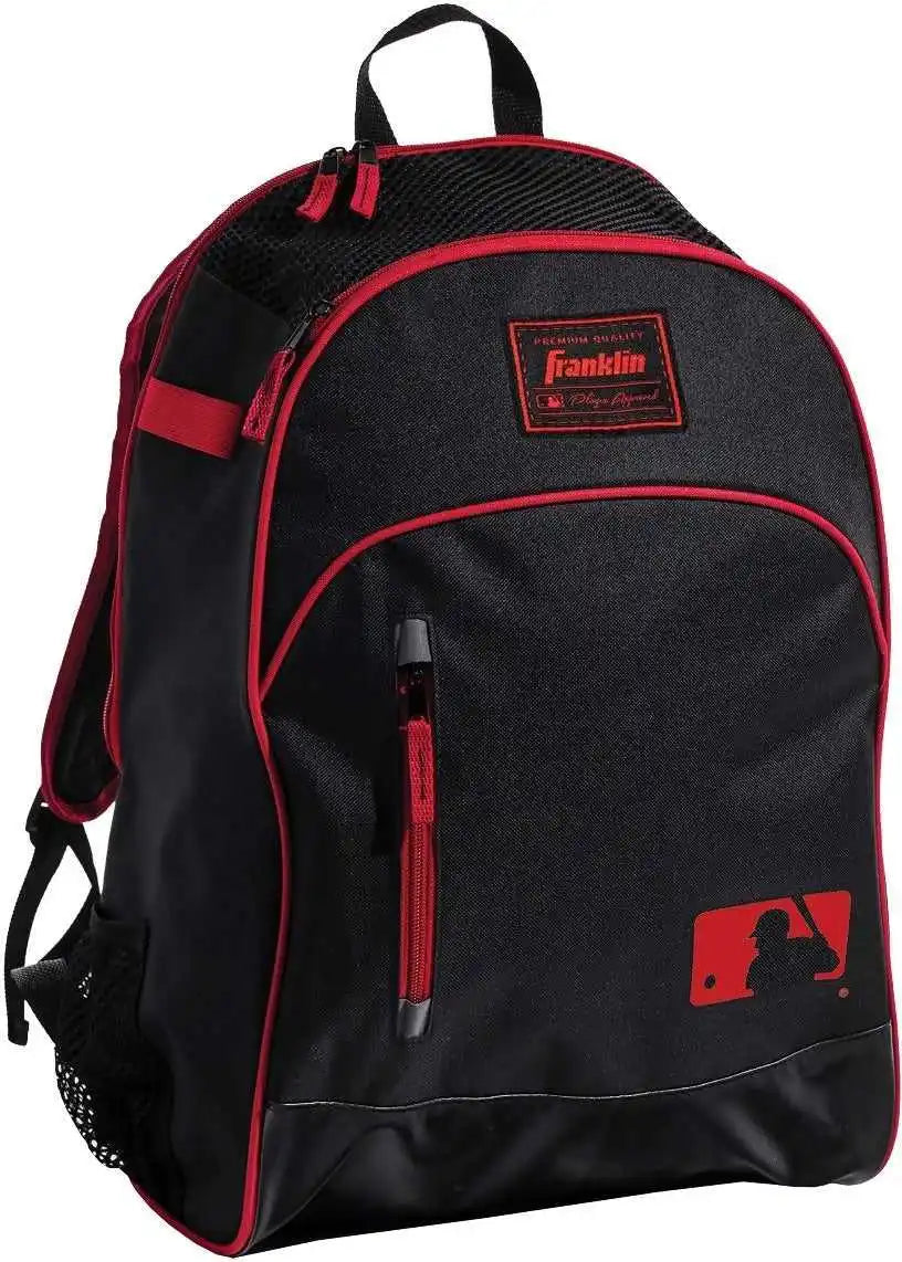 Franklin Mlb Baseball Softball Batpack Bag - Black Red
