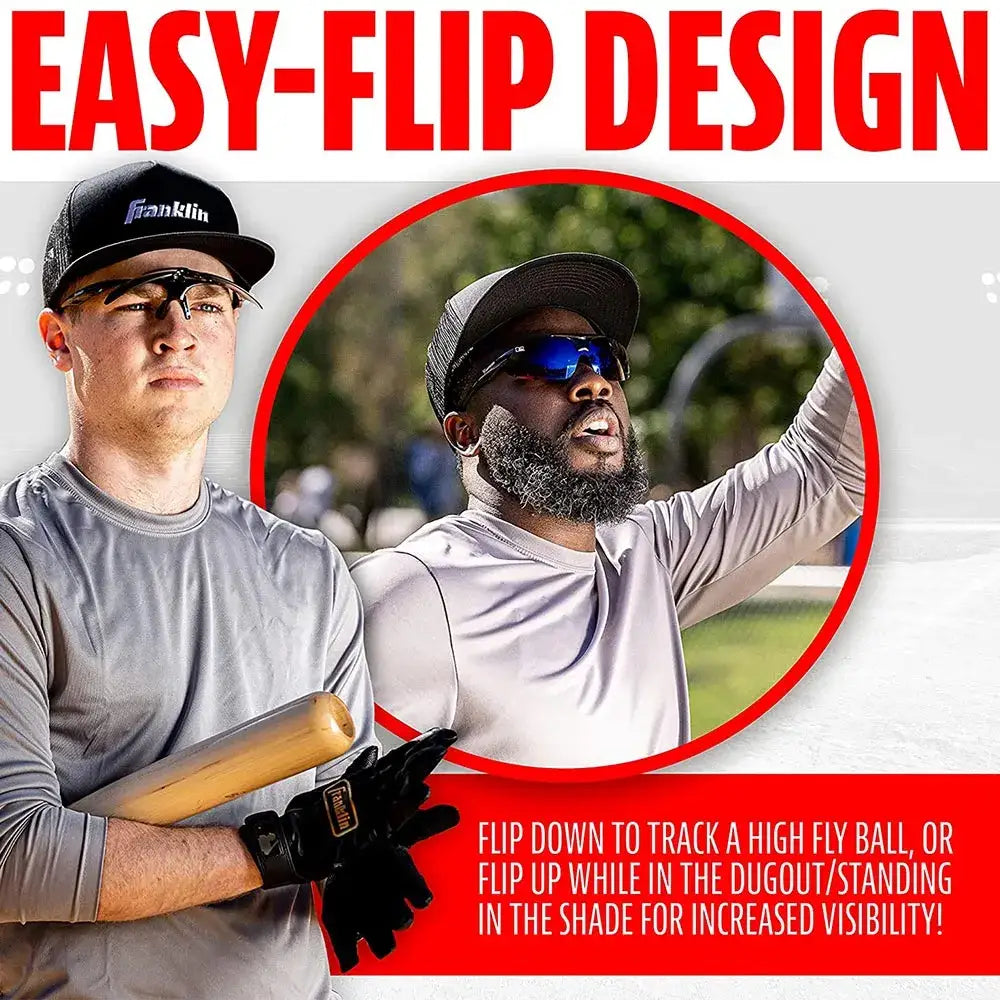 Franklin Mlb Deluxe Flip-up Sunglasses 19180 - Black - one Size Fits Most
