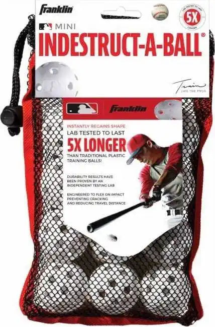 Franklin Mlb Indestruct-a-ball Micro Baseball 12 Pk - White