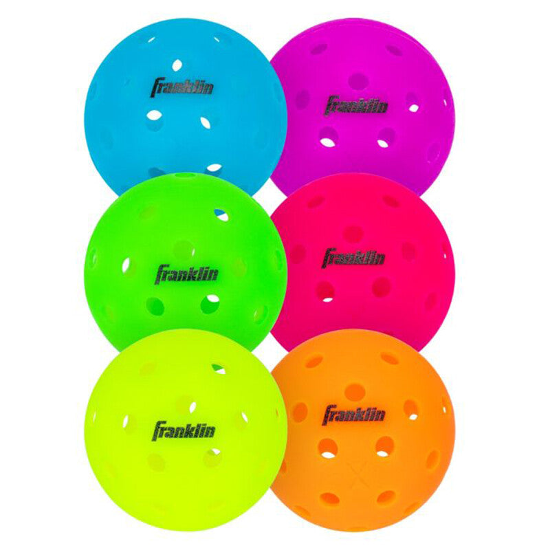 Franklin Neon X-40 Outdoor Pickleballs 6x - Neon - HIT a Double