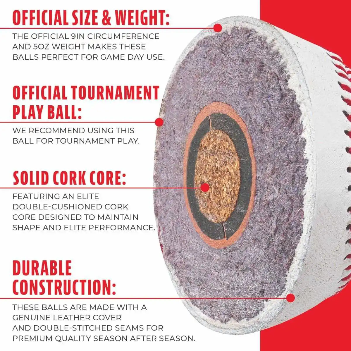 Franklin Ol3000 Tournament Baseballs (12 Balls) - White