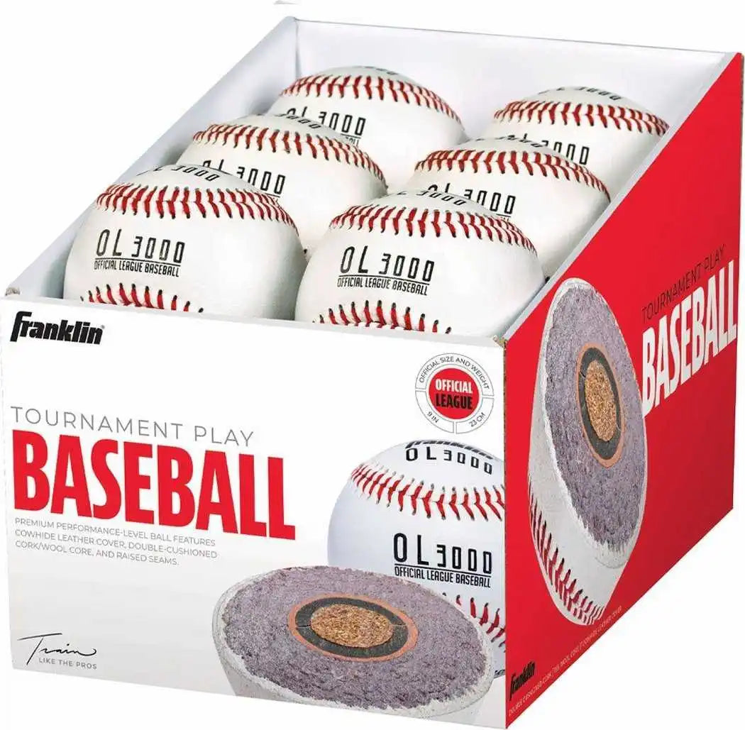 Franklin Ol3000 Tournament Baseballs (12 Balls) - White