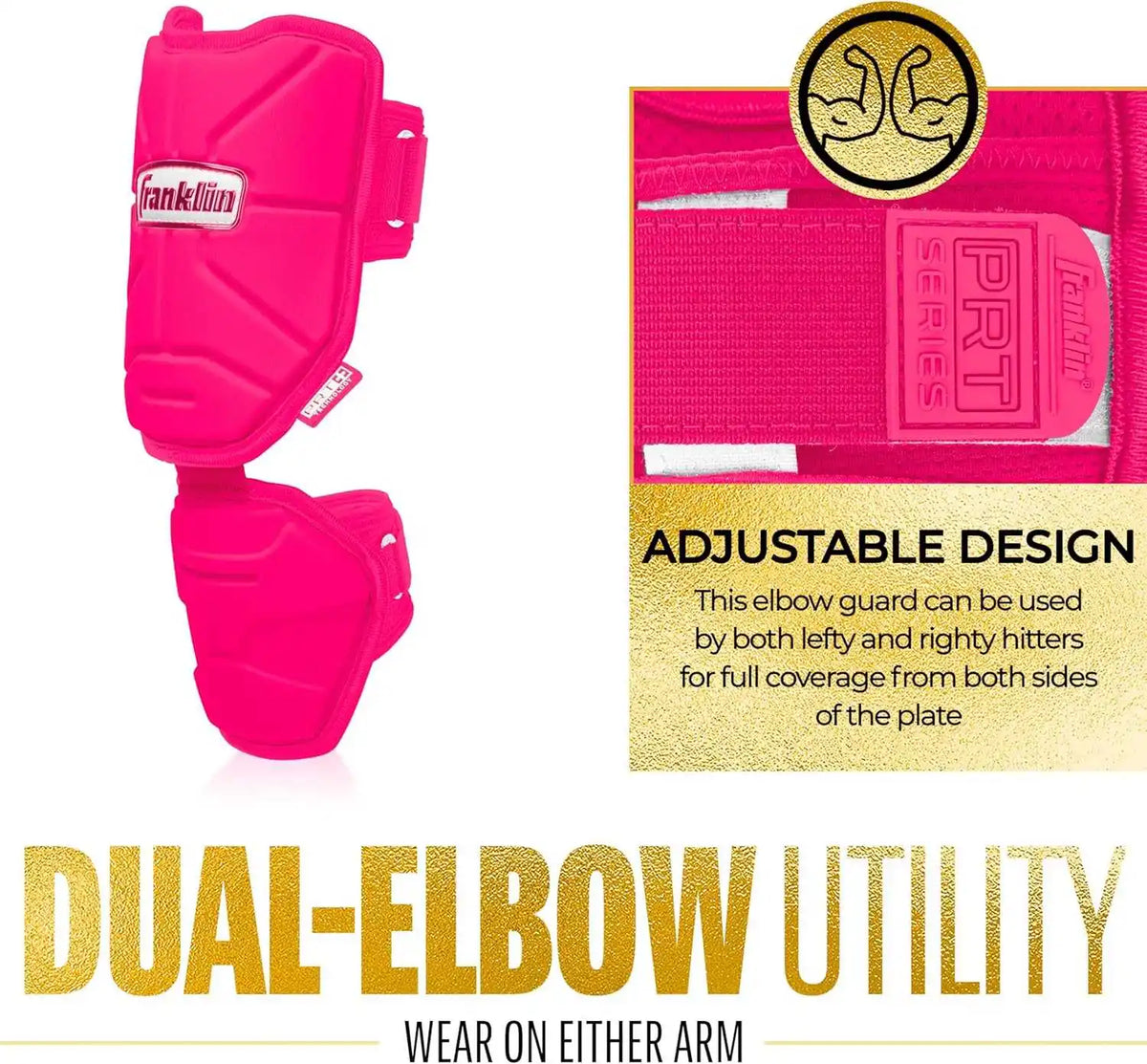 Franklin Prt Protective Adult Batter’s Elbow Guard - Optic Pink