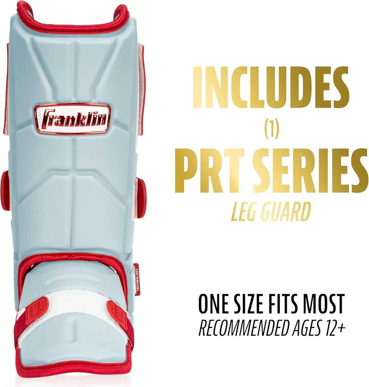 Franklin Prt Protective Adult Batter’s Leg Guard - Columbia Blue Red