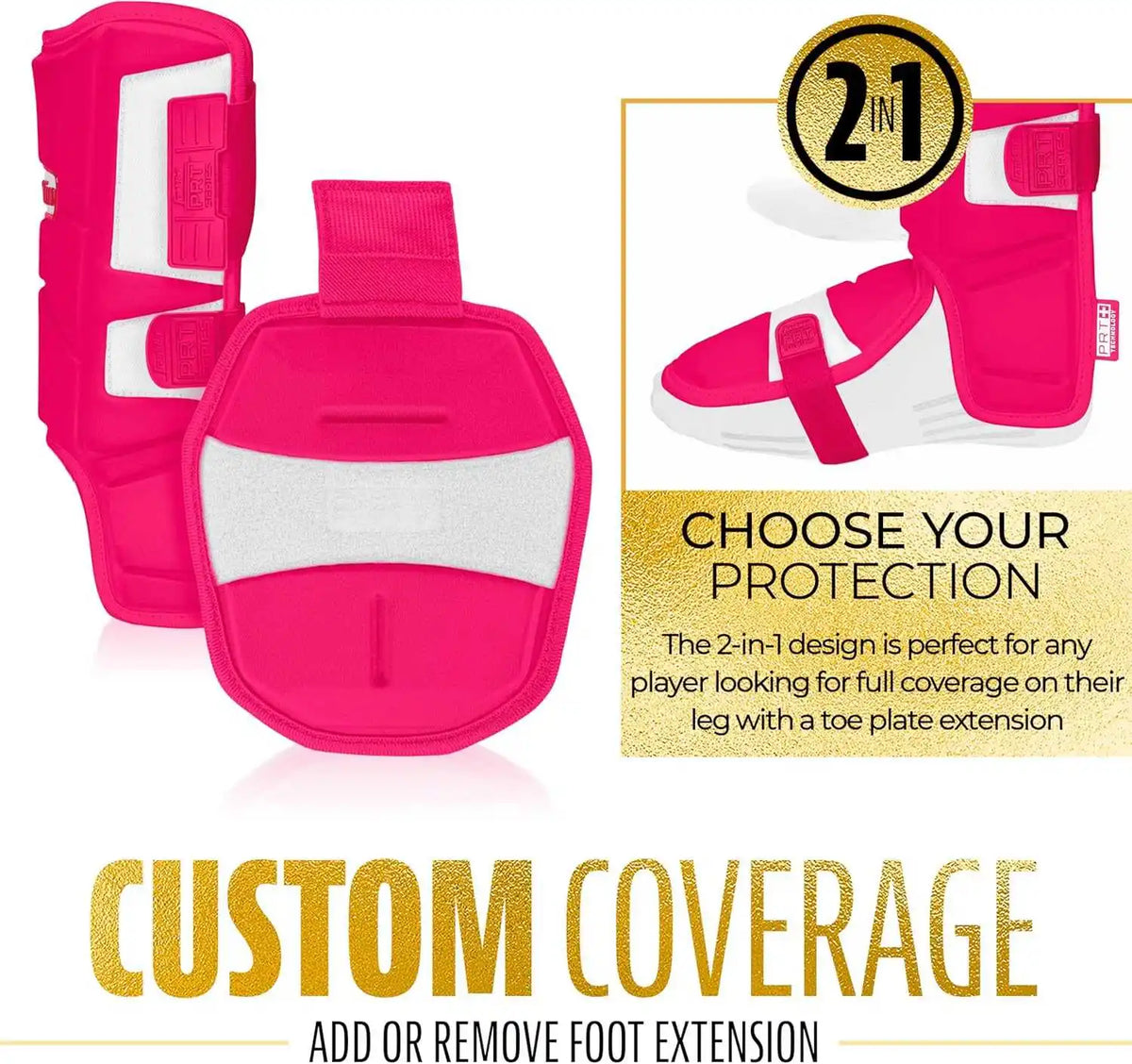 Franklin Prt Protective Adult Batter’s Leg Guard - Optic Pink