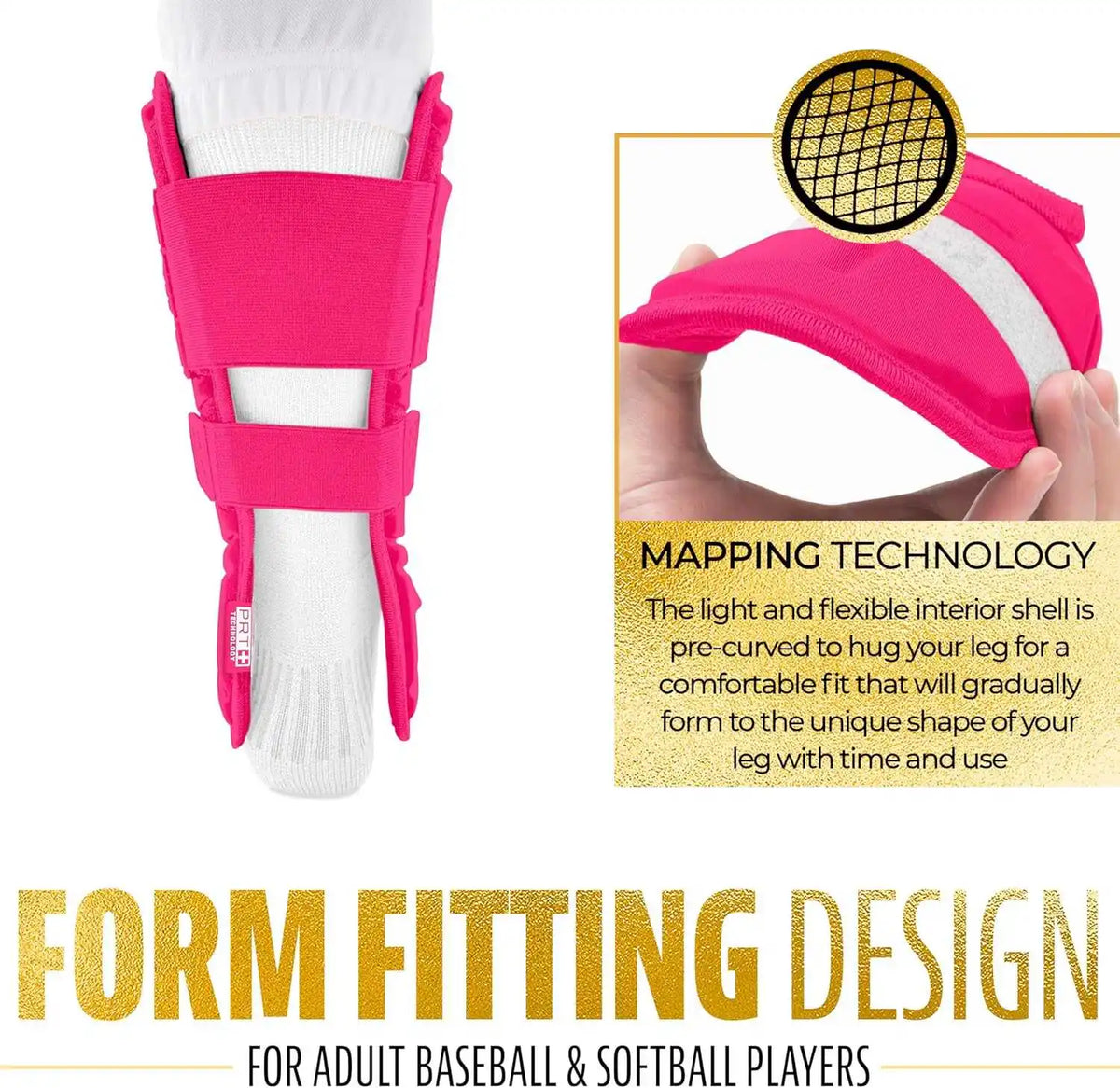 Franklin Prt Protective Adult Batter’s Leg Guard - Optic Pink