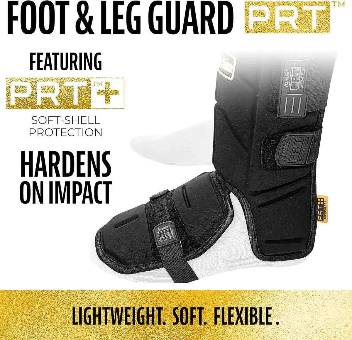 Franklin Prt Protective Adult Batter’s Leg Guard - Yellow Red