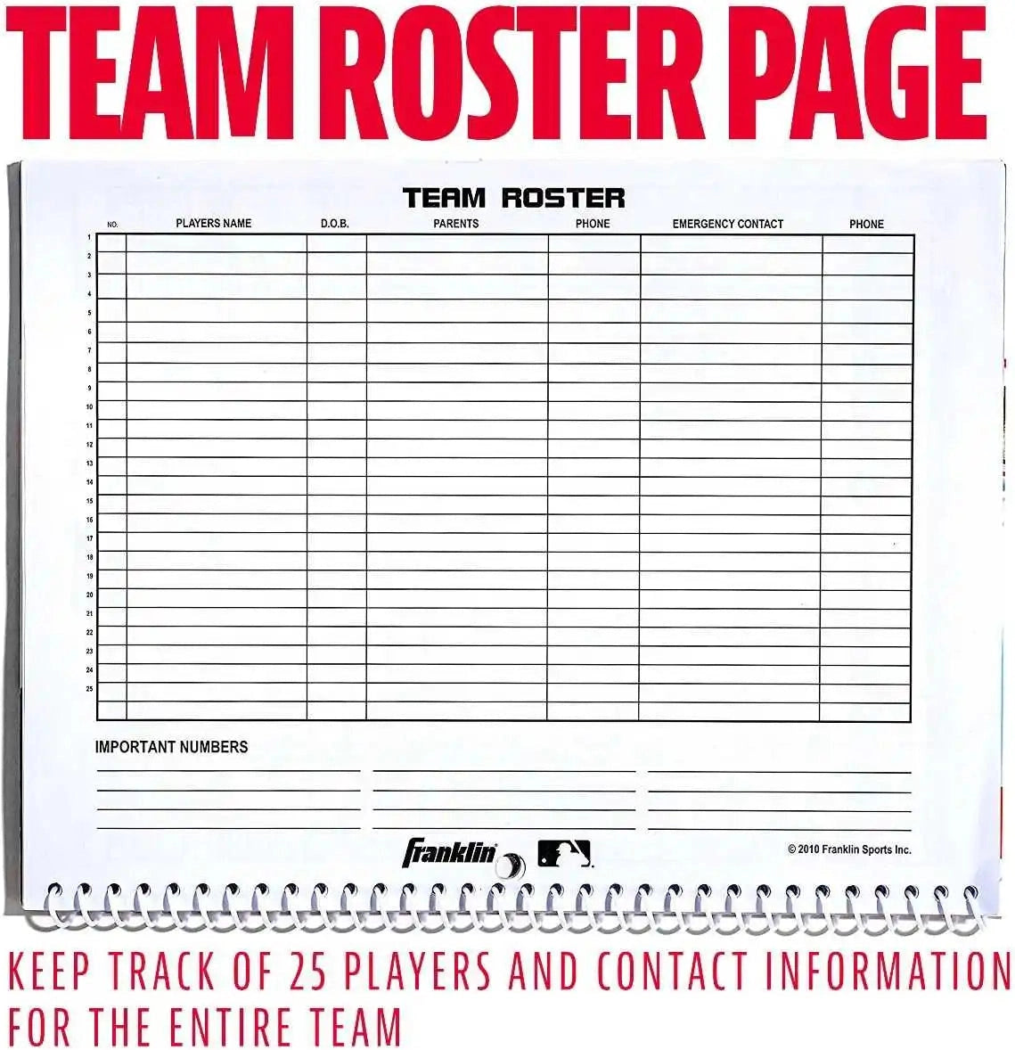 Franklin Sports Mlb Baseball/softball Scorebook