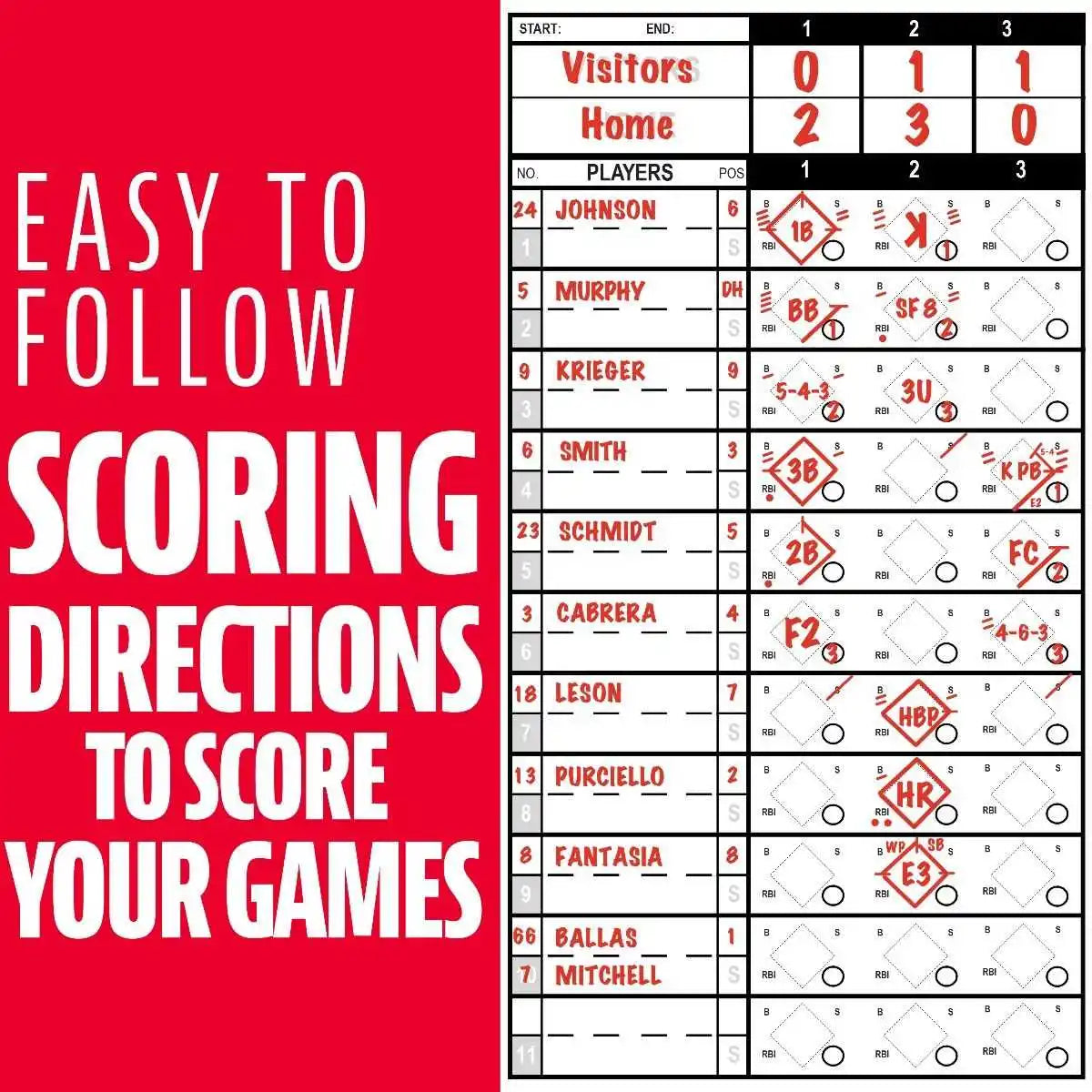 Franklin Sports Mlb Baseball/softball Scorebook