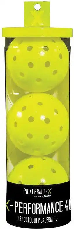 Franklin X-40 Outdoor Pickleballs 3x Optic Yellow