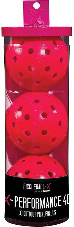 Franklin X-40 Outdoor Pickleballs 3x Pink