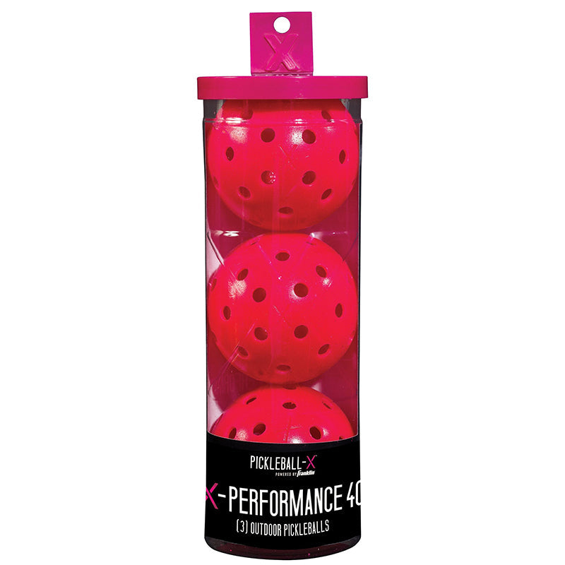 Franklin X-40 Outdoor Pickleballs (3x) (pink) - Pnk / Os
