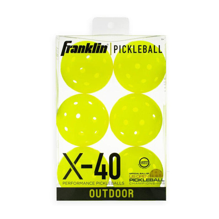 Franklin X-40 Pickleballs 6x Optic - Yellow - HIT a Double