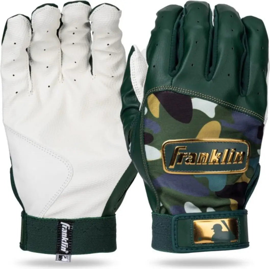 Franklin Youth Digitek Batting Gloves - Forest Green White