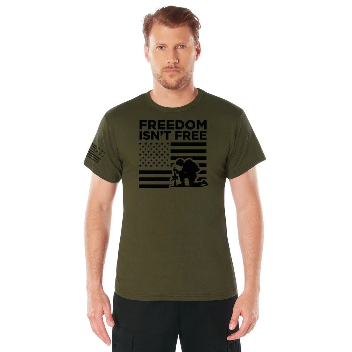 Freedom Isn’t Free T-shirt - Olive Drab / 3xl