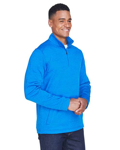 French Blue Heather Men's Newbury Mélange Fleece Quarter-Zip Pullover - DG798