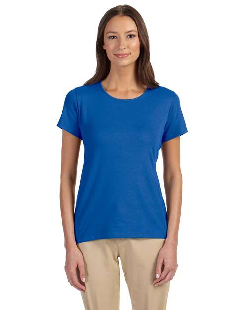 Front View of French Blue Women's Perfect Fit™ Shell T-Shirt - DP182W