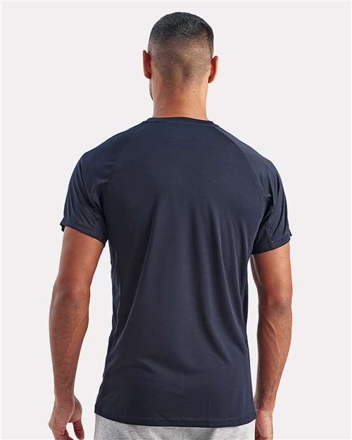 French Navy Panelled Tech T-Shirt - TD011
