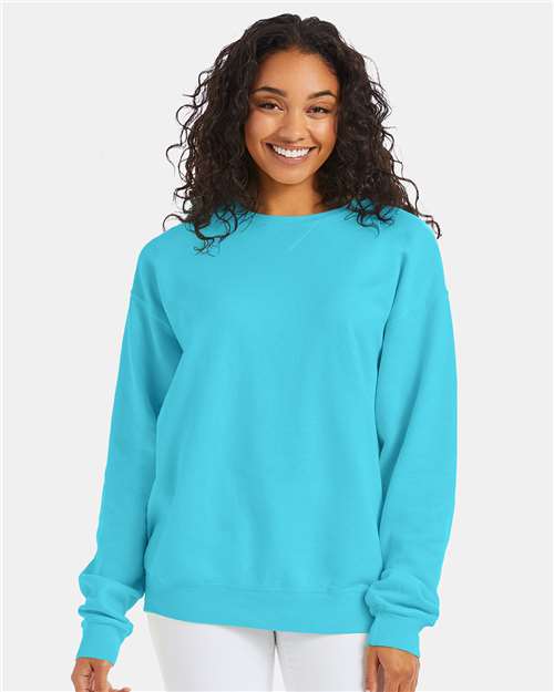 Front View of Freshwater Garment-Dyed Crewneck Sweatshirt - GDH400