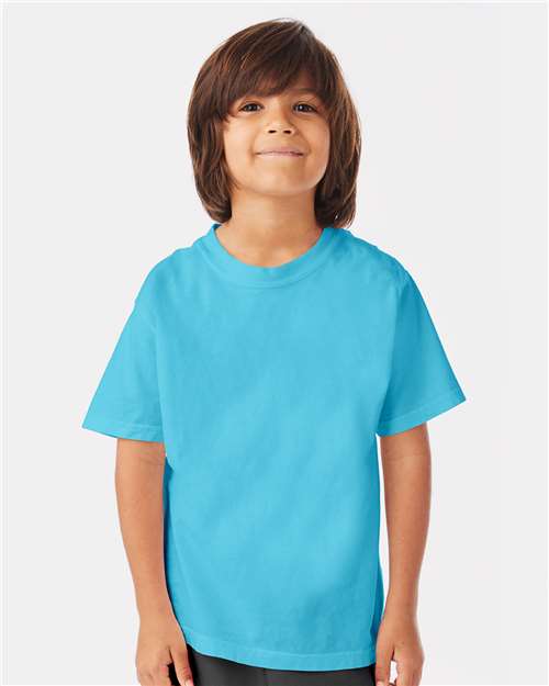 Front View of Freshwater Garment-Dyed Youth T-Shirt - GDH175