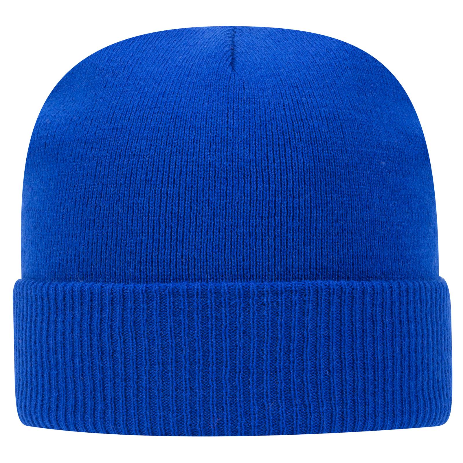 Front View of 001 - Royal OTTO CAP 12" Classic Knit Beanie w/ Rib Knit Cuff