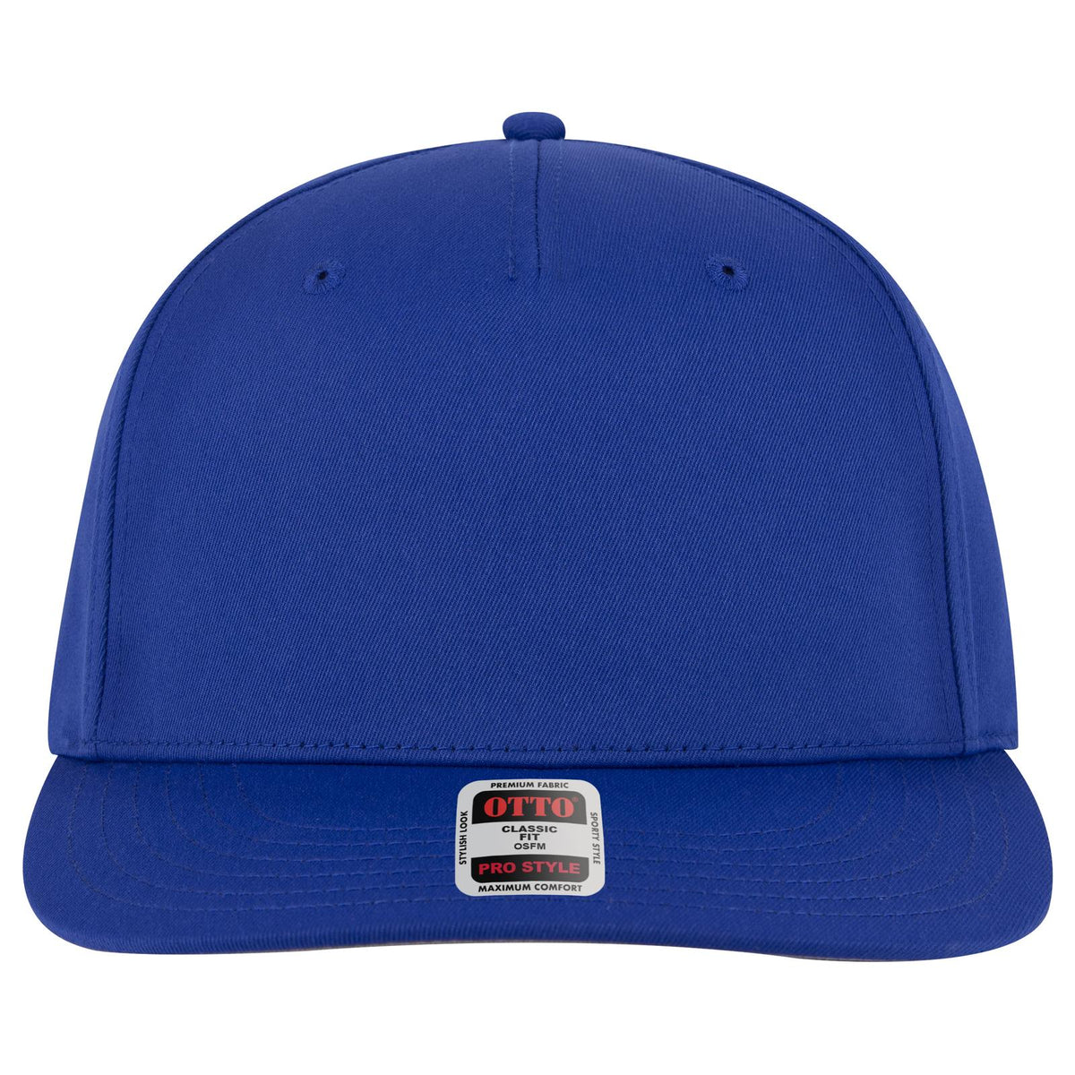 Front View of 001 - Royal OTTO CAP 5 Panel Pro Style Baseball Cap