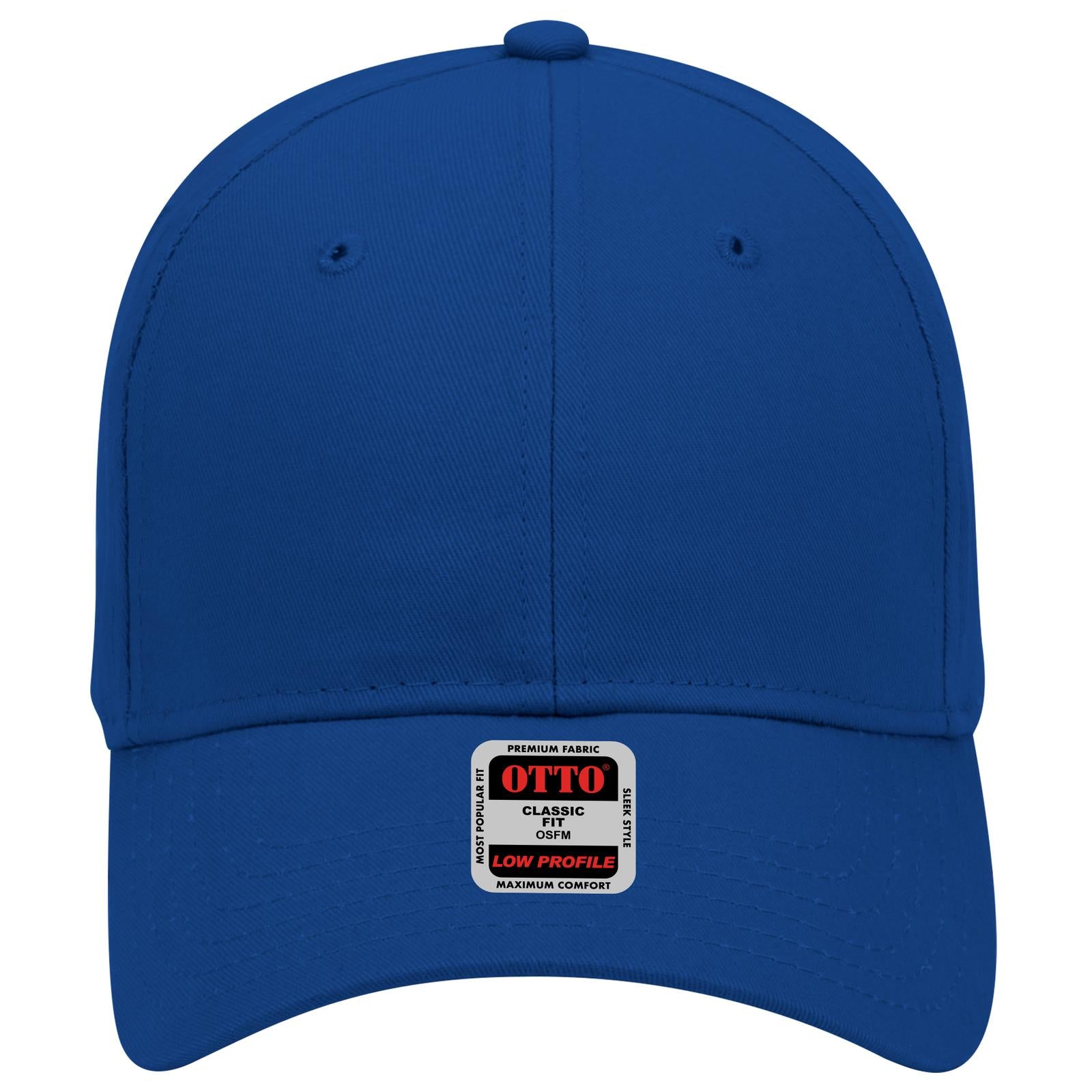 Front View of 001 - Royal OTTO CAP 6 Panel Low Profile Baseball Cap