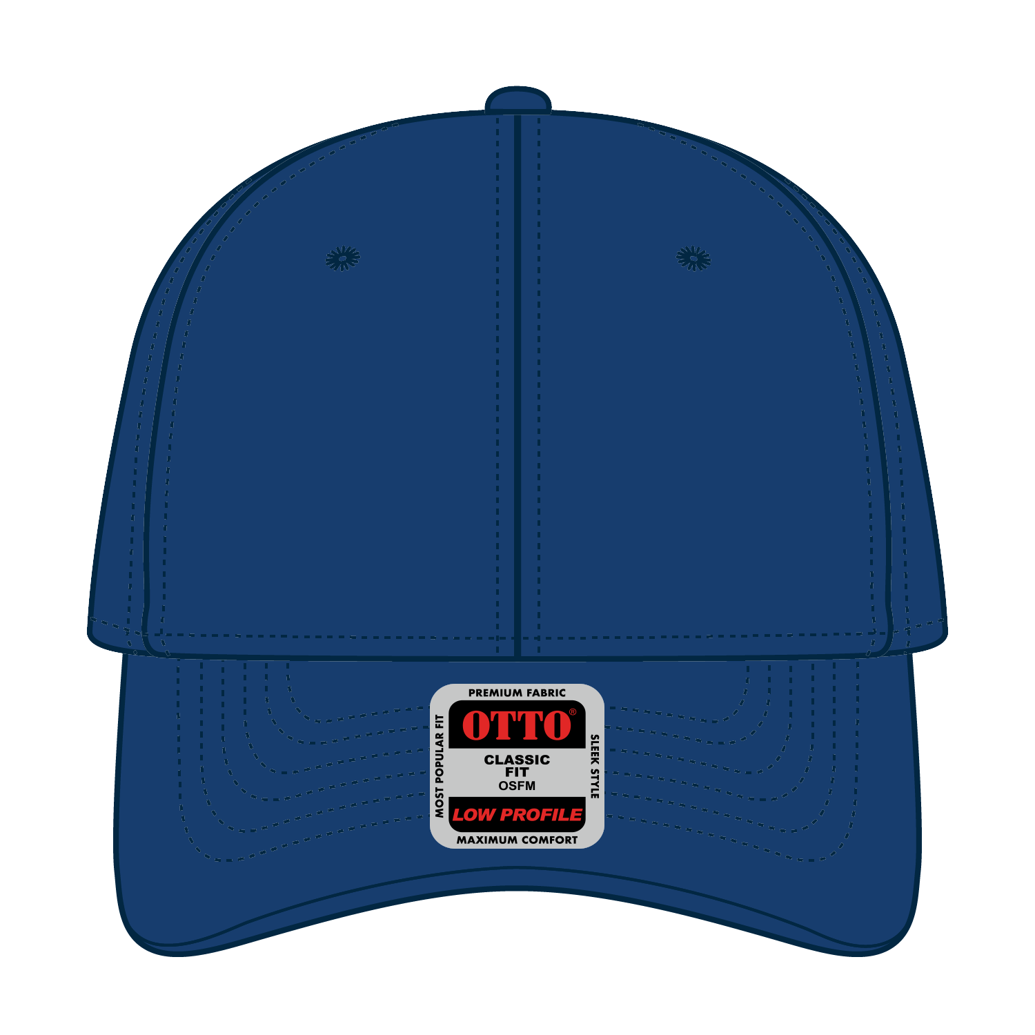 Front View of 001 - Royal OTTO CAP 6 Panel Low Profile Baseball Cap