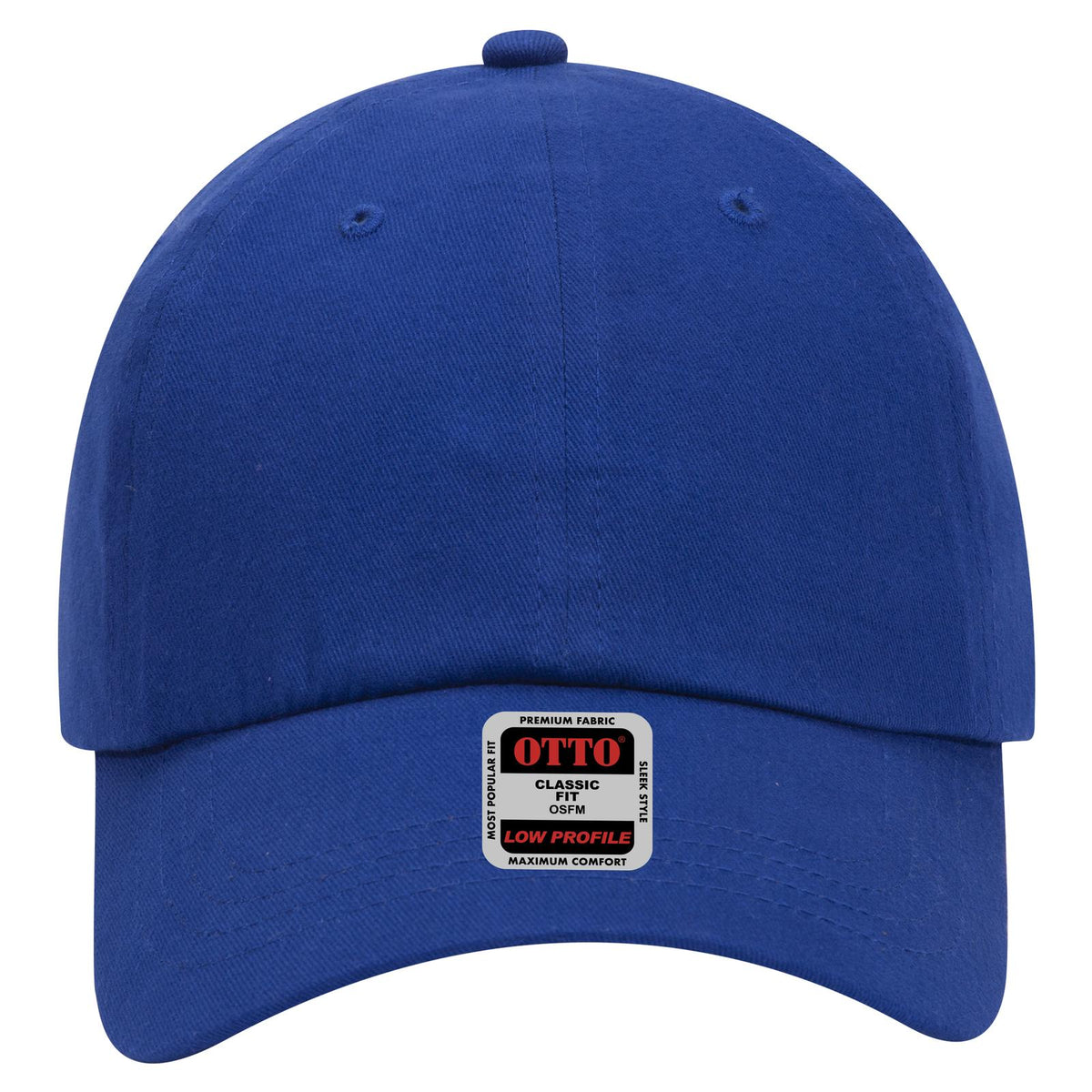 Front View of 001 - Royal OTTO CAP 6 Panel Low Profile Baseball Cap