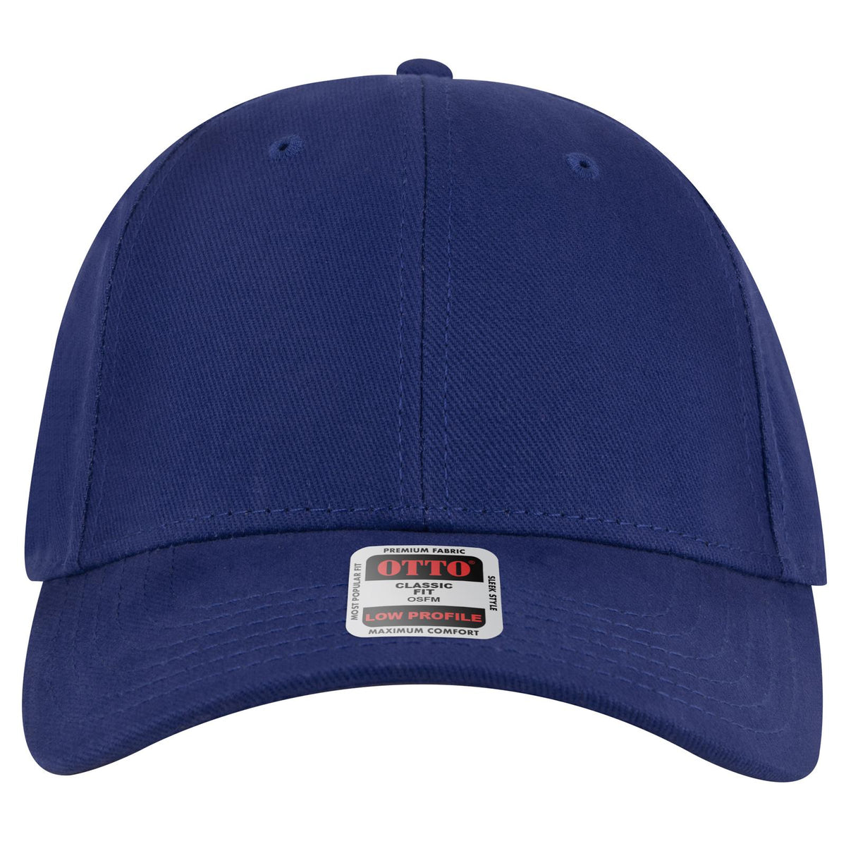 Front View of 001 - Royal OTTO CAP 6 Panel Low Profile Baseball Cap