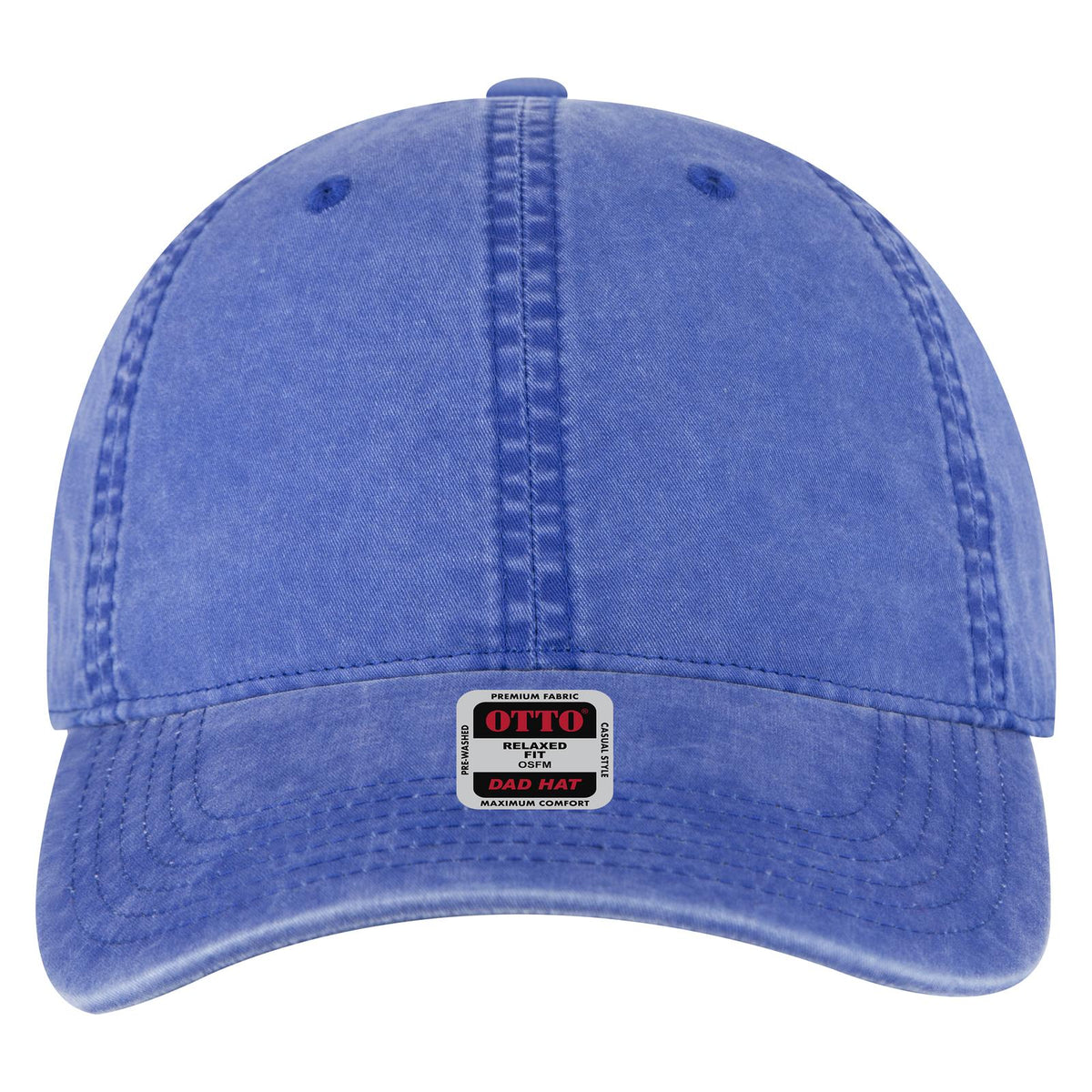 Front View of 001 - Royal OTTO CAP 6 Panel Low Profile Dad Hat