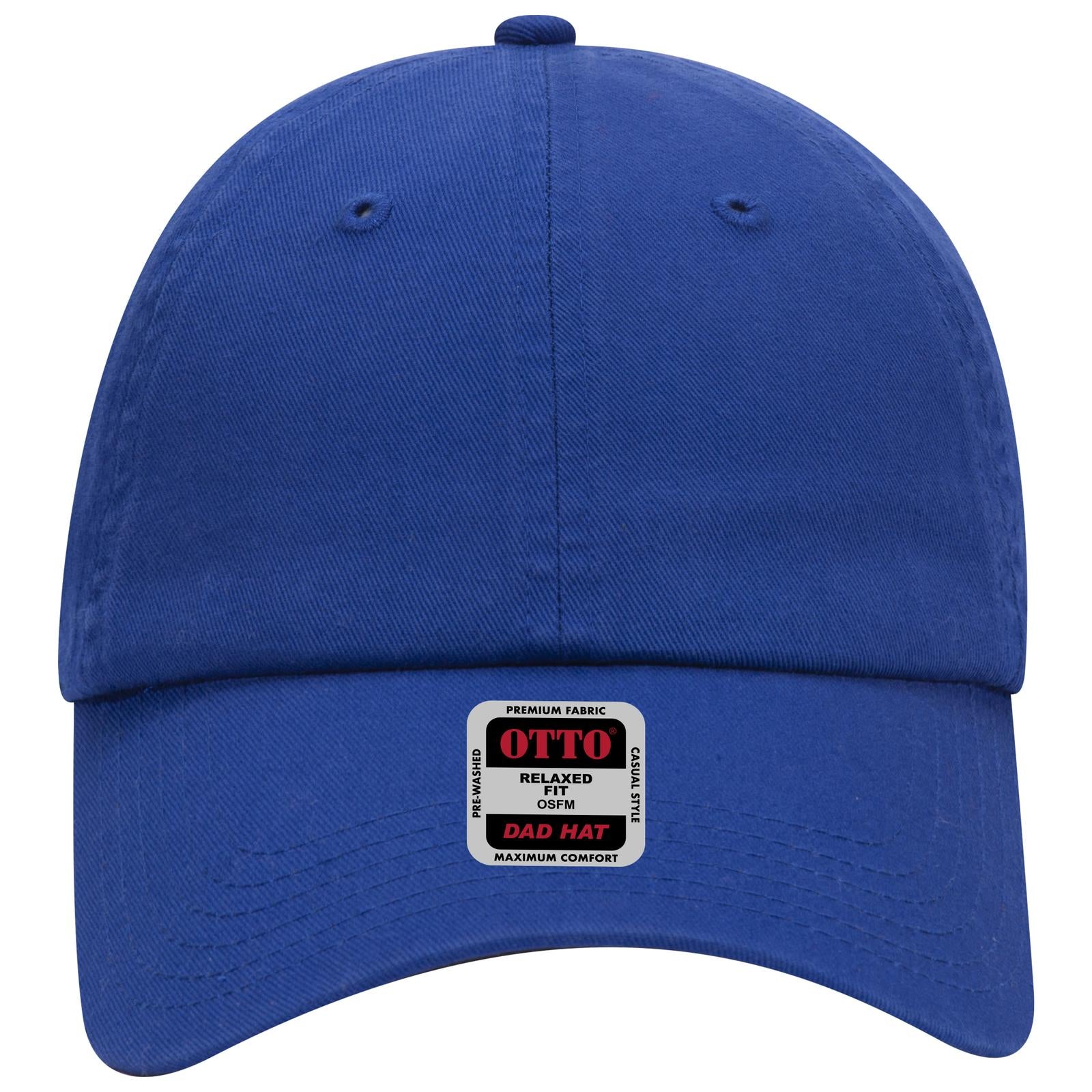 Front View of 001 - Royal OTTO CAP 6 Panel Low Profile Dad Hat