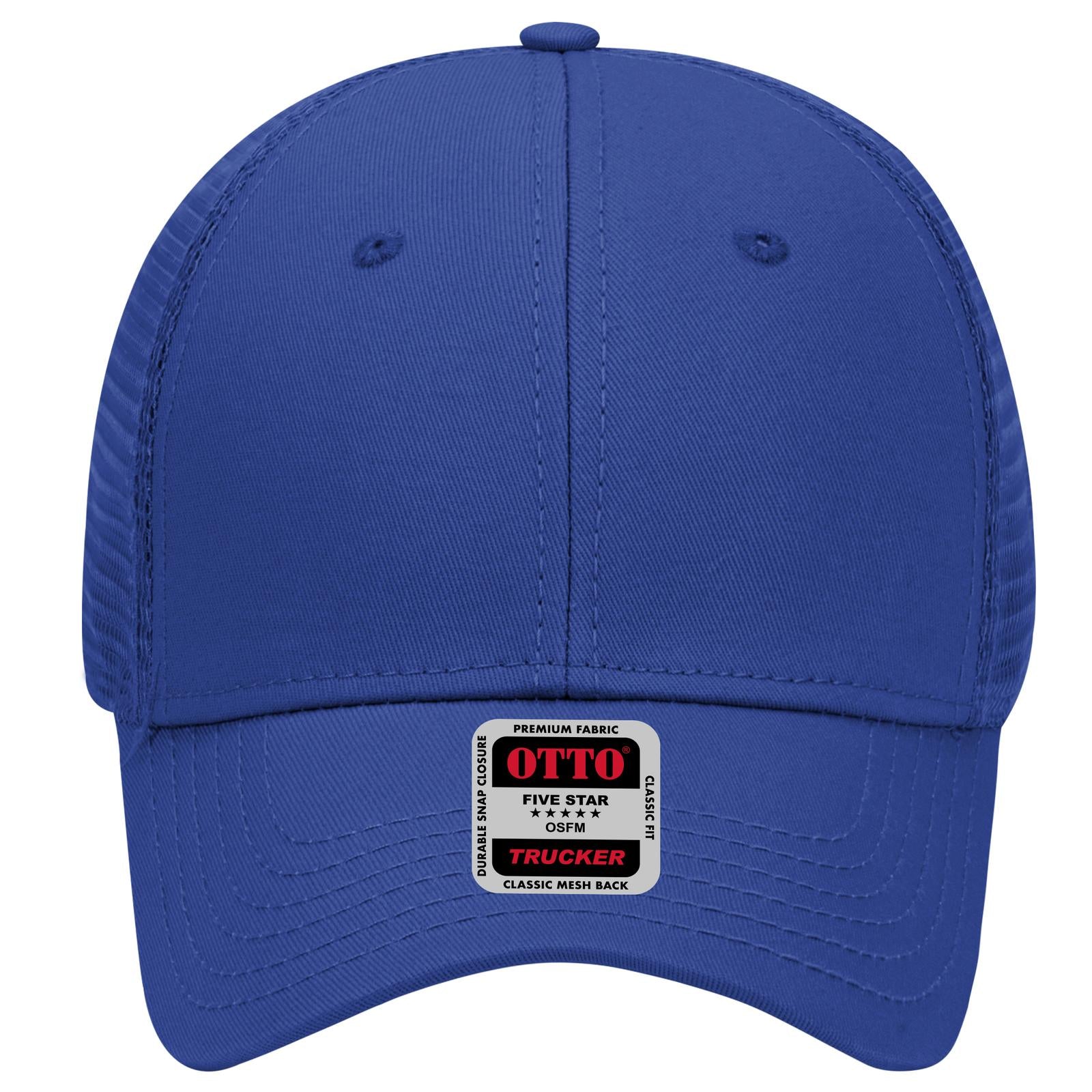 Right View of 001 - Royal OTTO CAP 6 Panel Low Profile Mesh Back Trucker Hat