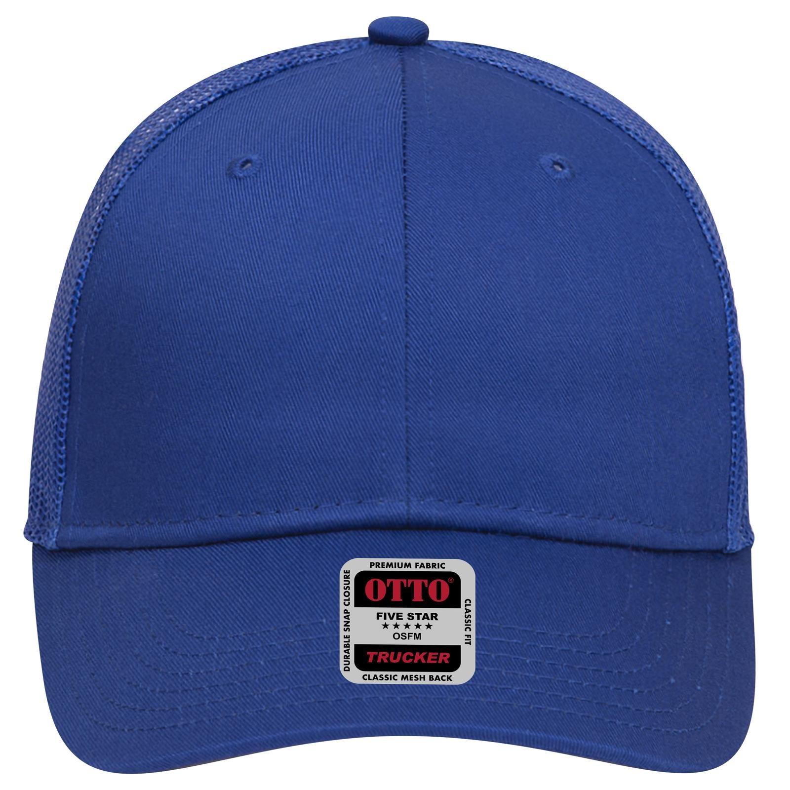 Right View of 001 - Royal OTTO CAP 6 Panel Low Profile Mesh Back Trucker Hat
