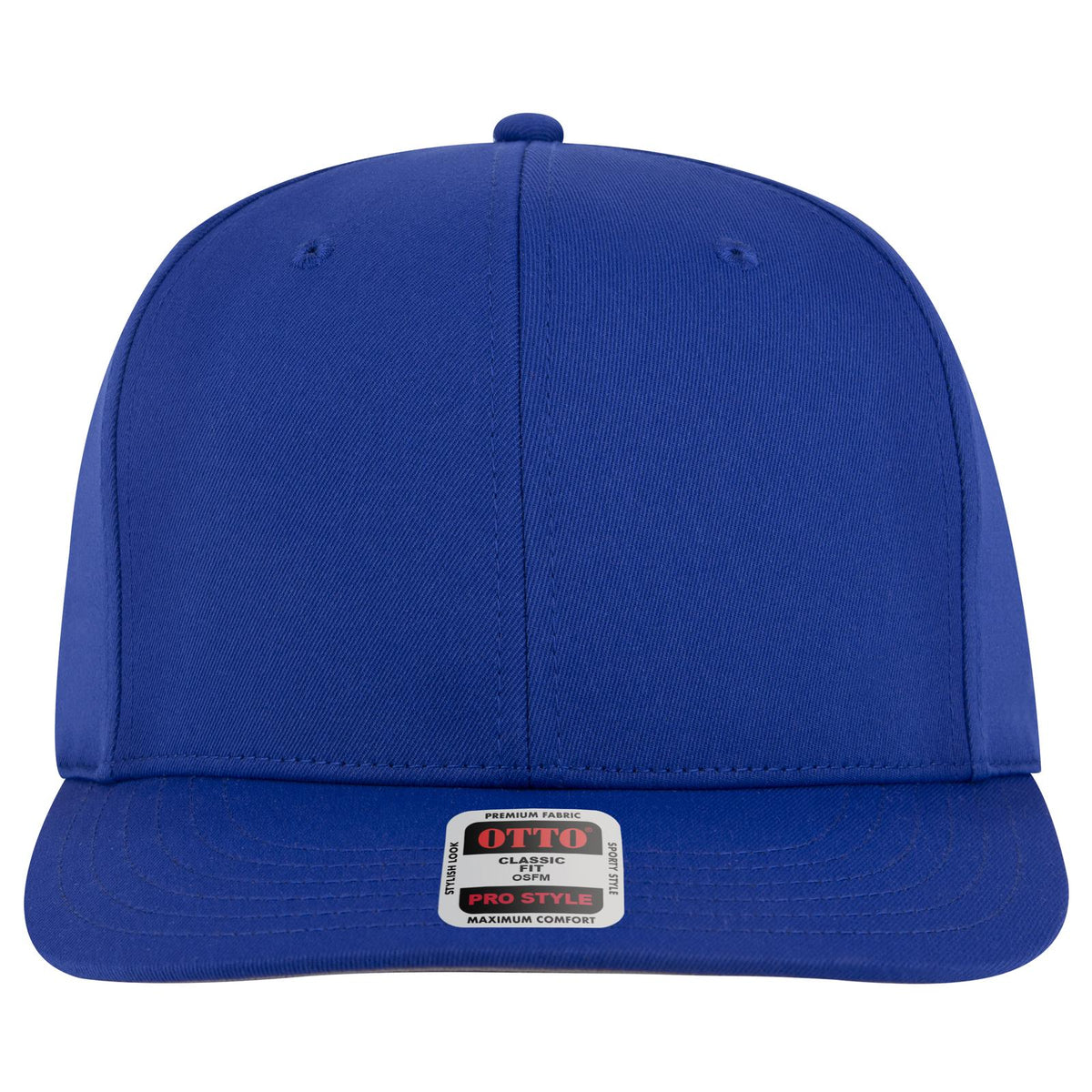 Front View of 001 - Royal OTTO CAP 6 Panel Pro Style Baseball Cap