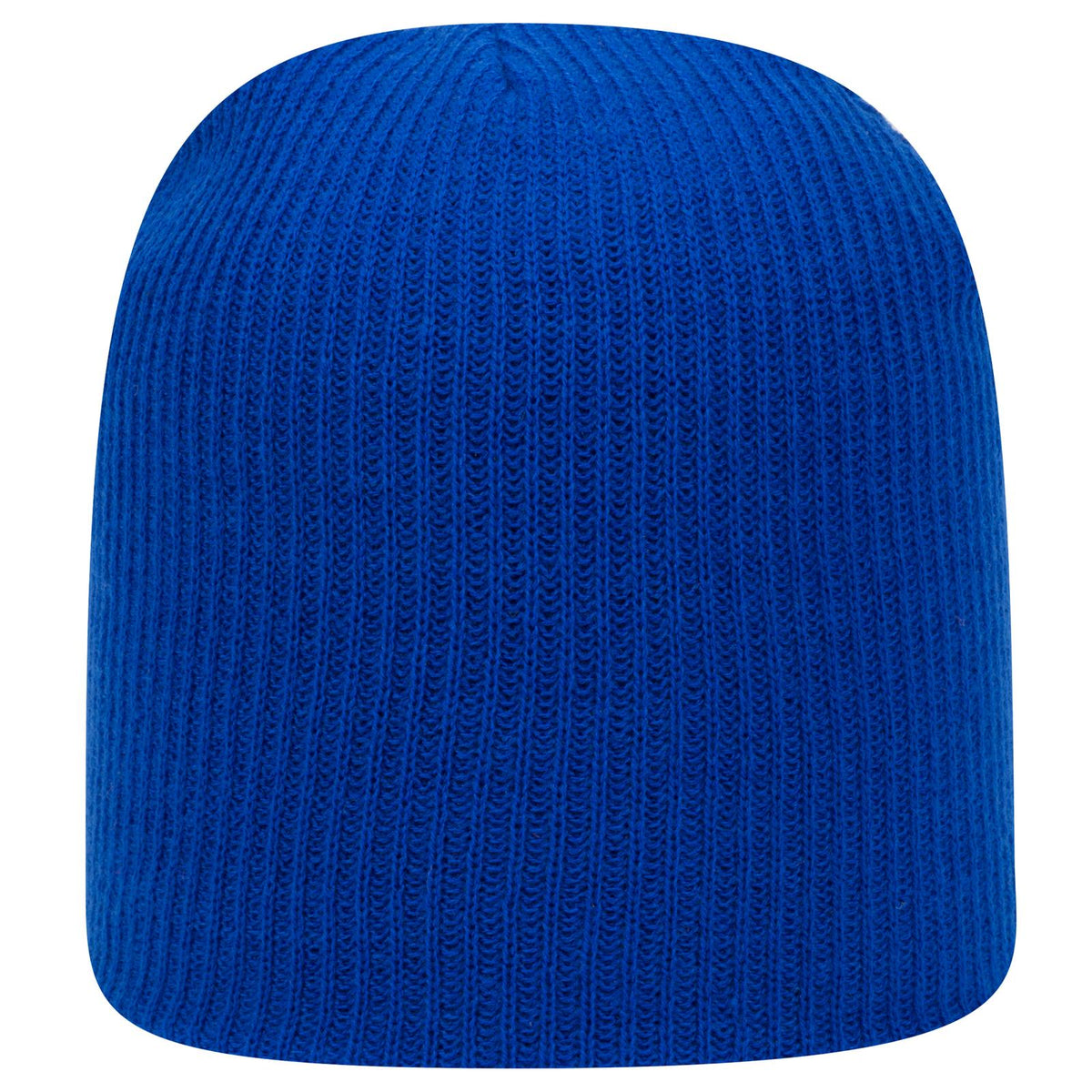 Front View of 001 - Royal OTTO CAP 9 1/2" Premium Rib Knit Beanie