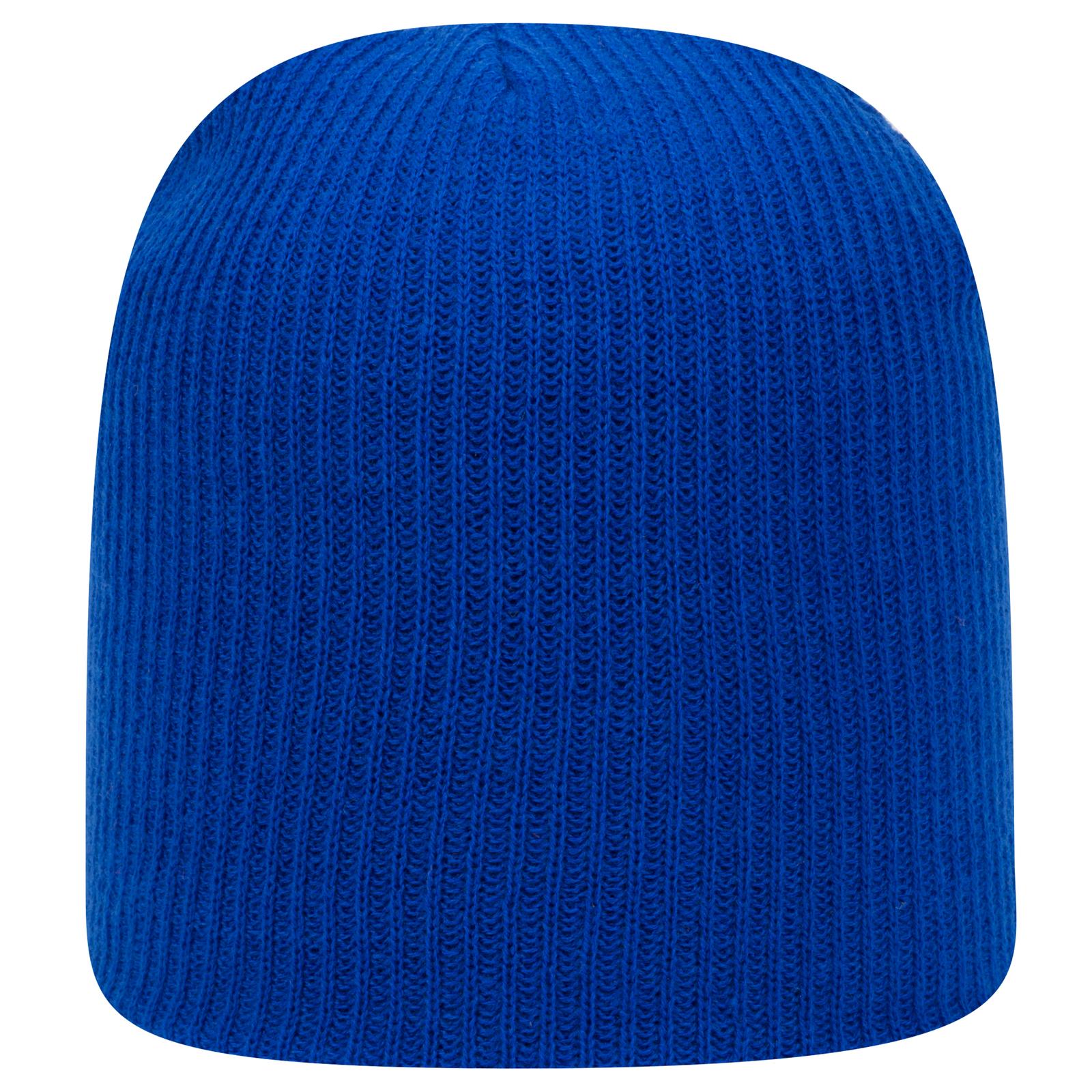 Front View of 001 - Royal OTTO CAP 9 1/2" Premium Rib Knit Beanie