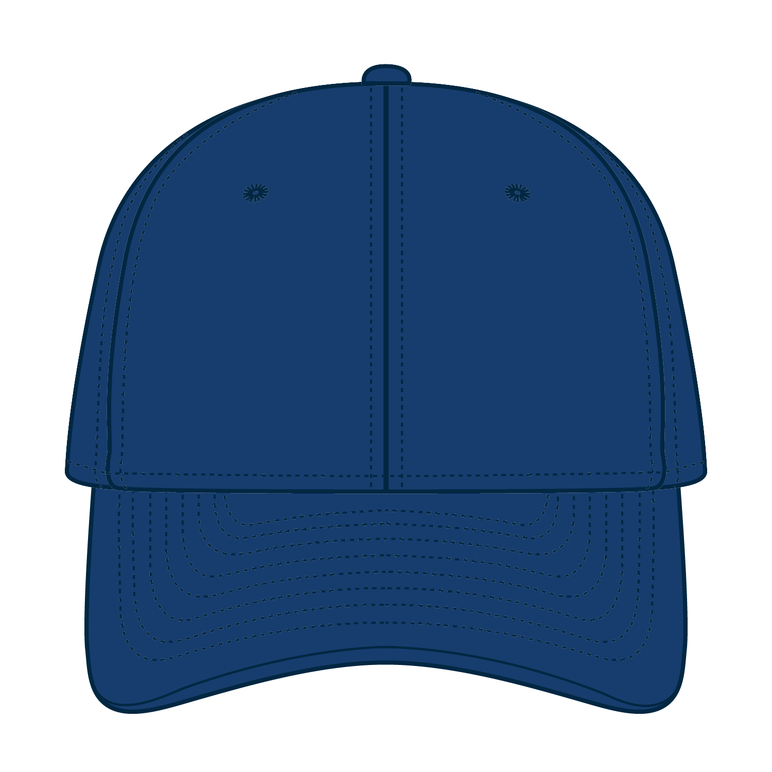 Front View of 001 - Royal OTTO CAP "OTTO A-FLEX" Fitted 6 Panel Low Profile Baseball Cap
