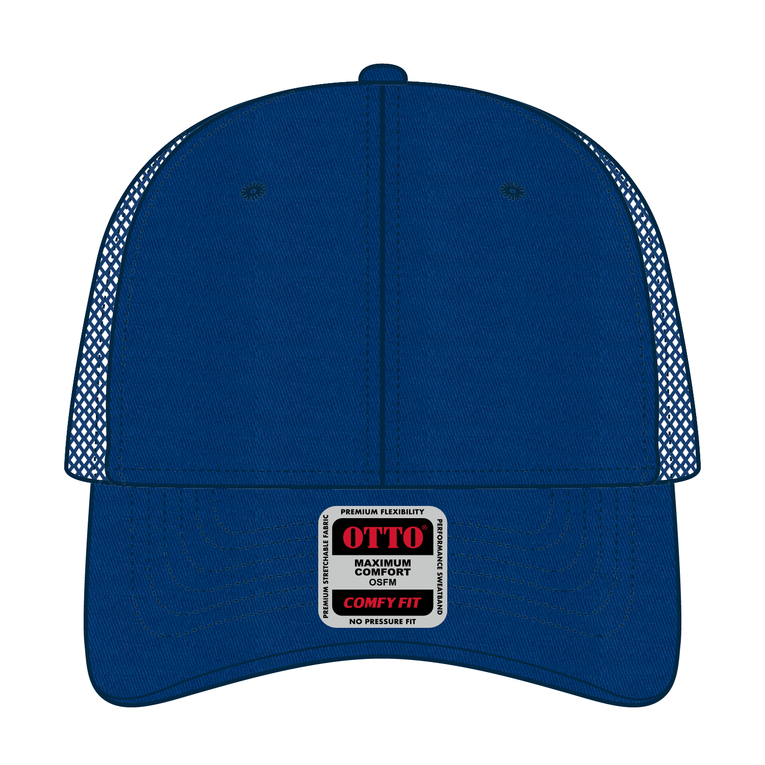 Front View of 001 - Royal OTTO CAP "OTTO COMFY FIT" 6 Panel Low Profile Baseball Cap