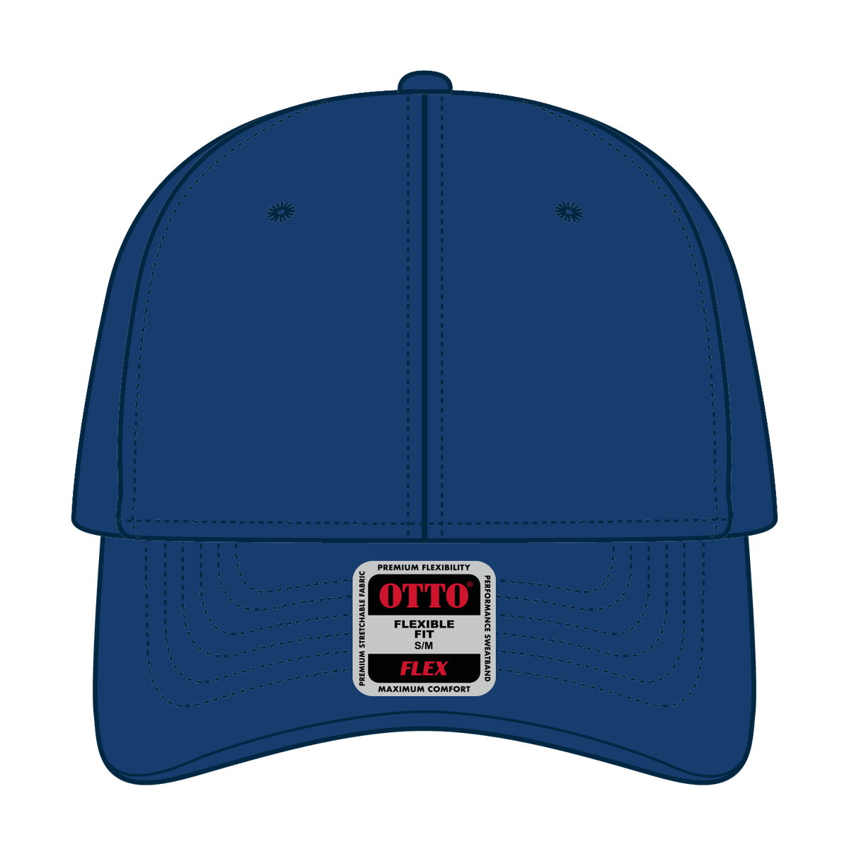 Front View of 001 - Royal OTTO CAP "OTTO FLEX" Fitted 6 Panel Low Profile Baseball Cap