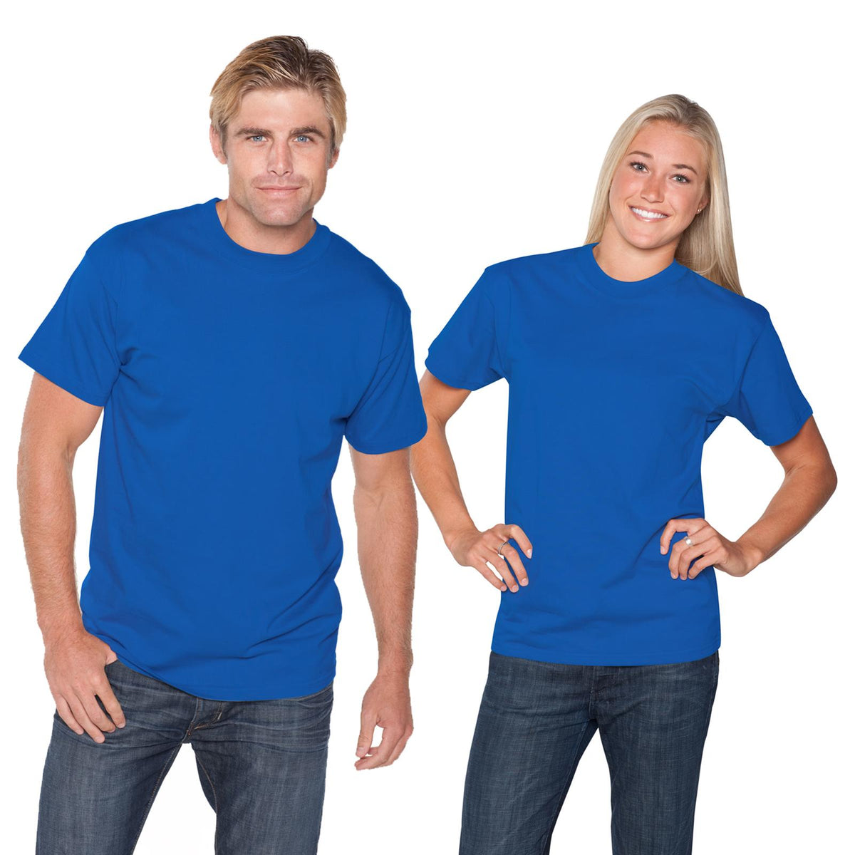 Front View of 001 - Royal OTTO Unisex Heavyweight Comfy Tee T-Shirt
