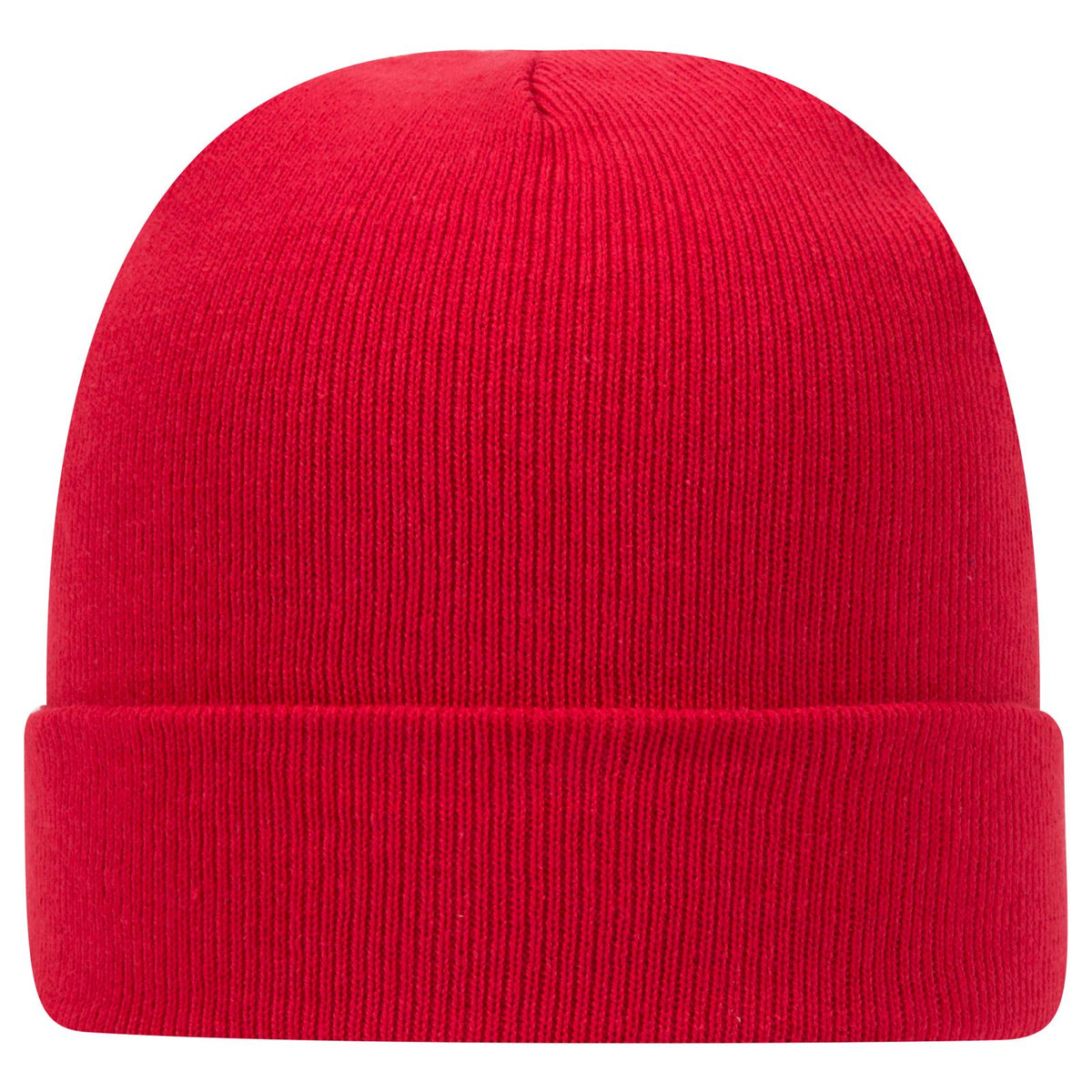 Front View of 002 - Red OTTO CAP 12" Classic Knit Beanie w/ Cuff